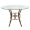 Emma and Oliver 45" Round Glass Dining Table with Metal Frame